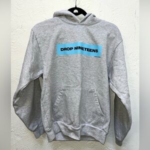 Drop Nineteens Grey Delaware Heavy Hoodie EUC